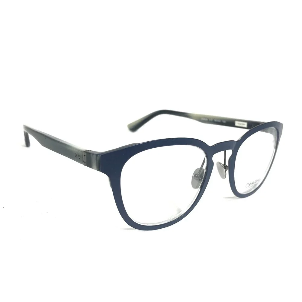 Calvin Klein Eyeglasses Frames CK8026 413 Blue Round Full Rim 48-22-140